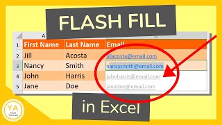How to Use Flash Fill in Excel - Tutorial