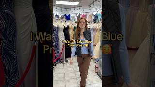 Baby Blue Prom Dress Haul #promdressshopping #promdresses #formaldress #prom2025 #fitteddress