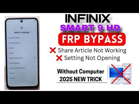 ✅ Infinix Smart 9 HD FRP Bypass Without PC | Infinix X6532 FRP Unlock 2025 | 100% Working Method