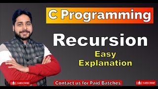 Recursion in C || C Programming || Recursion one Shot || Programs on recursion ||Coding with Ashwani