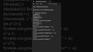 Arithmetic Operations|Program to demonstrate Arithmetic Operators in Java|#java #arithmeticoperators