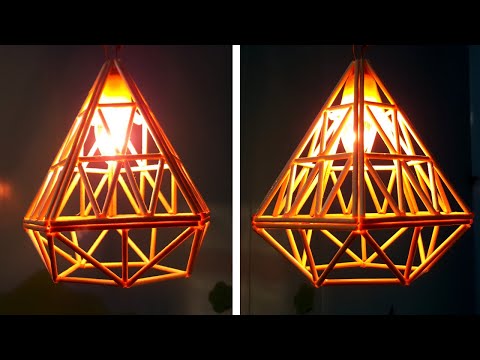 DIY Hanging Light from Bamboo Stick|| Lantern || Lampshade