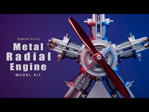 Build: Metal Radial Engine | Satisfying beat building | Model Kit | Speed Build