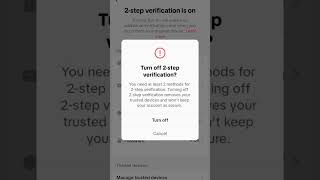 how to off tiktok 2-step verification