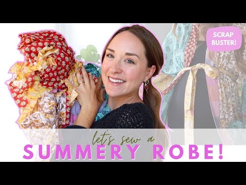 Sewing a Block Printed Cotton Robe + My first time sewing with a projector!