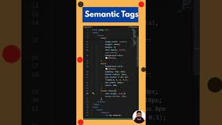 HTML Semantic Tags in 30s #zaintech #htmlcss #htmltutorial #css3course