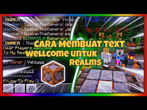Cara Membuat Wellcome Mirip Server Di Realms MCPE 1.18!!!