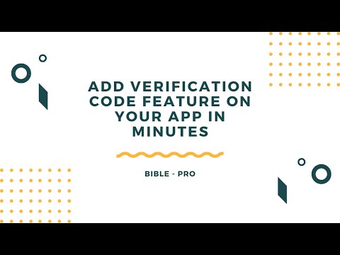 Add a ready to use verification code feature to your app from Nocode Bible Pro template in minutes