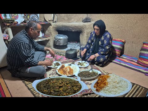 Village Life in Iran: The Tastiest Ghormeh Sabzi & Crispy Tahdig Ever! 