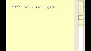 Simplifying Algebraic Expressions