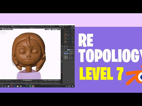 Character Sculpting and Retoplogy in blender Level 7 