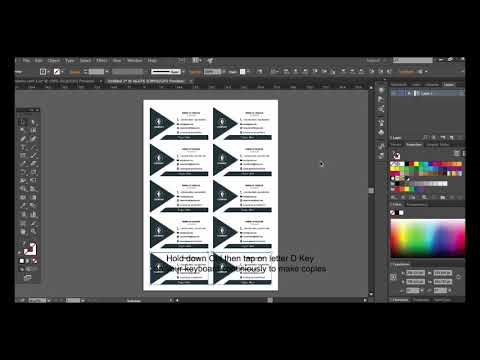 How to paste multiple business cards - Illustrator tutorial