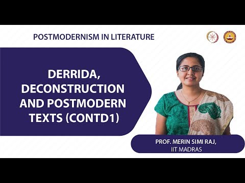 Derrida,Deconstruction and Postmodern texts ( Continued 1)