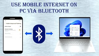 How To Connect Internet From Mobile To Laptop Via Bluetooth | Android To PC