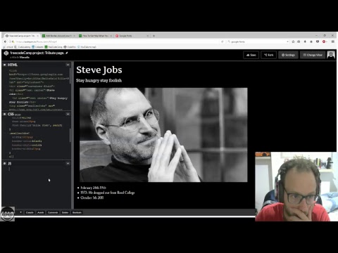 Making my tribute webpage: Part 1