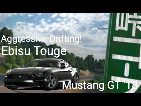Assoluto Racing: Aggressive Drifting on Ebisu Touge with Mustang GT 2018 (Top drifts submission)