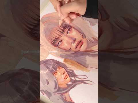 art in progress *⁠.⁠✧ using alcohol markers & pencils ☆ #seulgi #ohuhumarkers #artstyle #artshorts