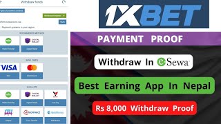 How to withdraw money from 1xbet to eSewa | 1xbet account se kaise withdrawal kare eSewa account ma