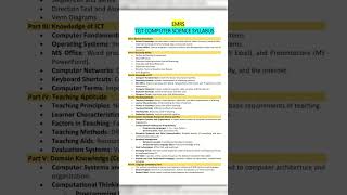 EMRS TGT COMPUTER SCIENCE SYLLABUS 2025 #viral #shorts #viralvideo #shortvideo #emrs #tgt #computer