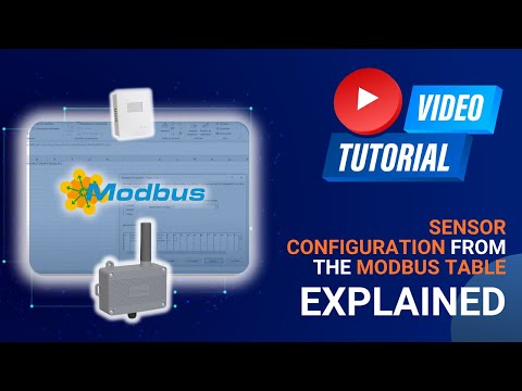 Sensor configuration from the LoRa receiver's Modbus table