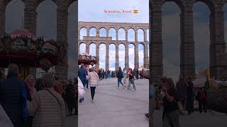 The majestic Roman aqueduct in Segovia, Spain. #travelspain #spain #travel