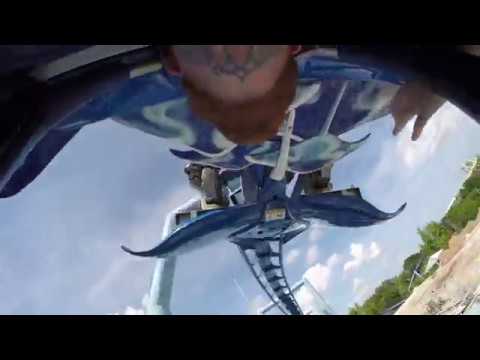 Manta roller coaster seaworld pov front row