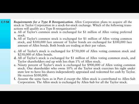 Type B Reorganization