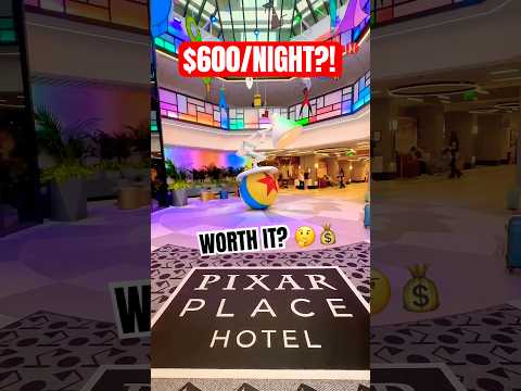 Is Disney’s PIXAR Hotel Worth $600/Night?! 🤔 #disneyland #pixar #shorts