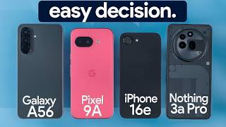 BEST Midrange Phone 2025? - Galaxy A56 vs Pixel 9a vs iPhone 16e vs Nothing 3a Pro