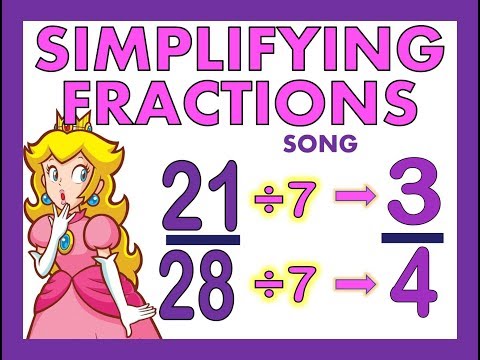 Simplifying Fractions song - showing the process