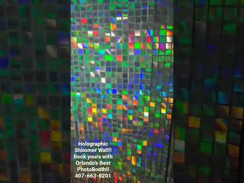 This is our #Holographic #shimmerwall !! Book it with us!! Call 407-663-8201! #orlando #florida !!