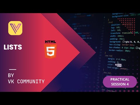 Practical Session 4 : Mastering HTML Lists: Tips and Tricks for Organizing Your Web Content