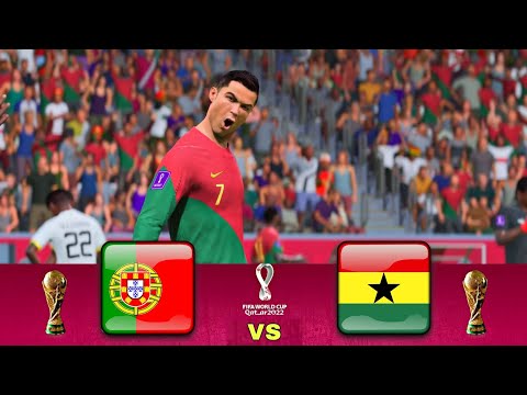 PES - PORTUGAL VS GHANA -  FIFA WORLD CUP 2022 QATAR - Full Match All Goals HD - Gameplay