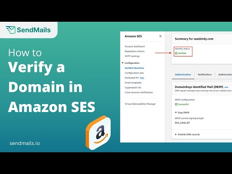 How to verify a domain identity in Amazon SES?