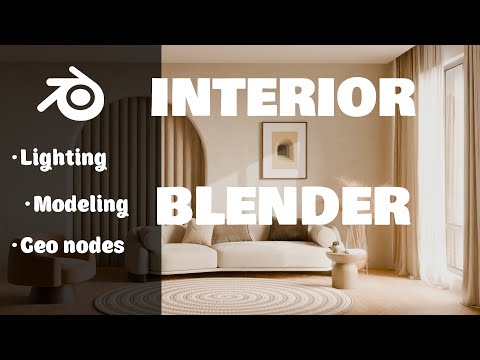 Quick build an INTERIOR scene in Blender 01.