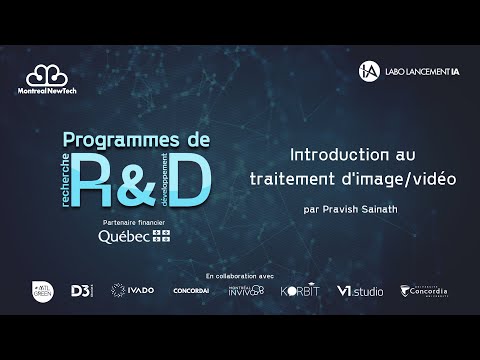 Programmes de R&D - Ateliers d'IA: Introduction au traitement d'image/vidéo
