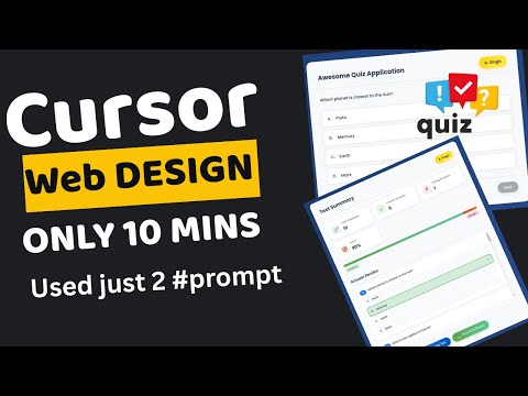 AI-Powered Web Design in 10 Minutes | Cursor Prompt Demo | quiz | mcq | interview | web design