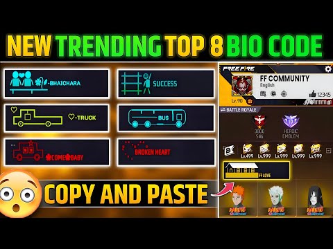 TOP 8+ NEW Bio Codes 2025 😍 | Free Fire Stylish Bio Designs | Copy Paste & Show Off