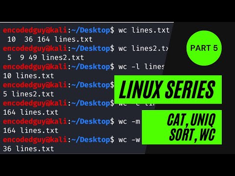 Linux Series Part 5 - cat, uniq, sort, wc commands explanation | rashahacks