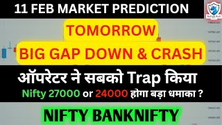 Wednesday | 11 February Gap Down |Tomorrow  Market Prediction | Nifty, Bank Nifty, Sensex Analysis