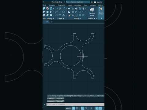 AutoCAD tutorial 2D&3D | 2D drawing practice | 2D tutorial | Mechanical drawing#cad@Tech-Adda73