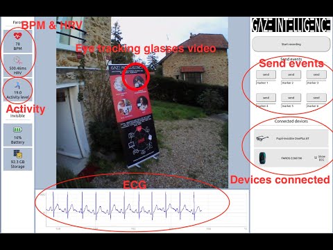Monitor visual attention and HRV (Heart Rate Variability) remotely with a single application