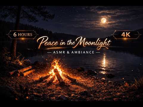 Peace in the Moonlight 🌙 6 Hours | 4K Night Ambience for Deep Sleep, Relaxation & Meditation