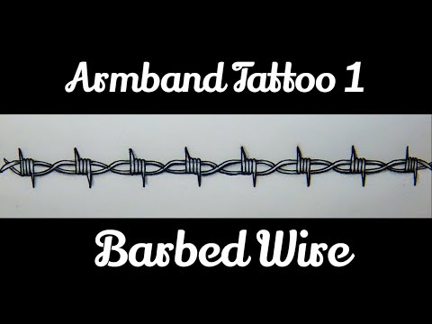 DIY Easiest Barbed Wire Arm Band Tattoo Step by Step Tutorial