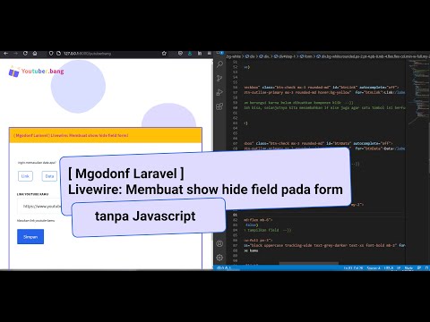 [ Mgodonf Laravel ] Livewire: Membuat show hide field pada form tanpa javascript!