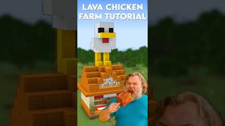 Minecraft STEVE’S Lava Chicken Farm (Tutorial) | #Shorts