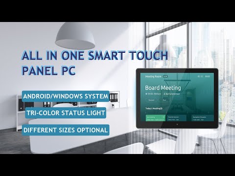 Sinmar smart wall mount meeting poe tablet pc with led lights