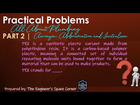 Plumbing Acronym, Abbreviation, Initialism Part 2 | The Engineer's Space Corner