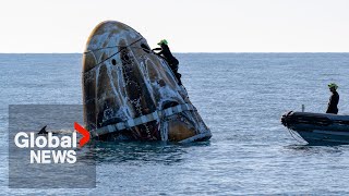 NASA astronauts return to Earth after spending 9 months stranded in space | FULL