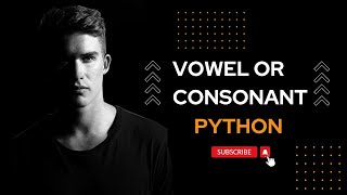 Check given alphabet is vowel or consonant